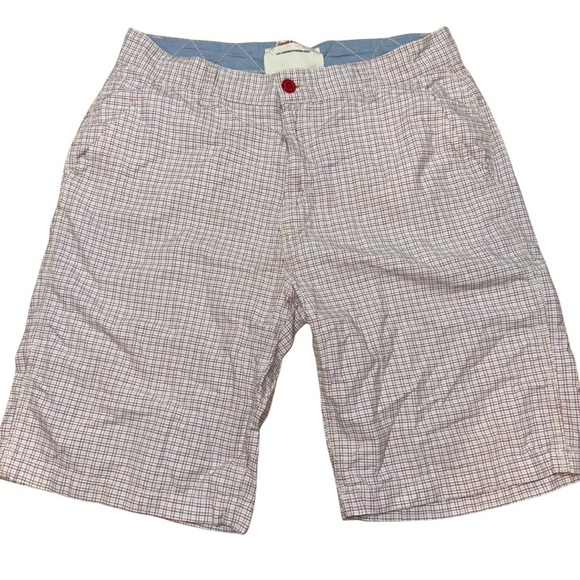 Nautica Flat Front Red and White Shorts - Picture 1 of 9